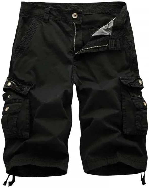 Men's Summer Cotton Army Military Tactical-Style Cargo Shorts Casual Streetwear Multi-Pocket