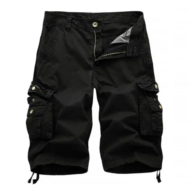 Hombres Verano Algodón Ejército Militar Táctico Cargo Pantalones Cortos Casual Streetwear Multibolsillos