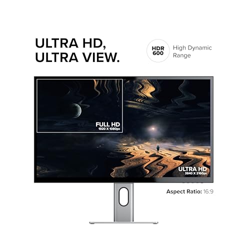 ALOGIC Clarity 27” 4K UHD LCD Monitor | USB-C 90W Power Delivery | 16:9 Silver & Black | Adjustable Stand - Image 6