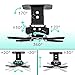 Duronic PB03XB Beamerhalterung | Projektor Deckenhalterung | Universal Beamer Wandhalterung | Halterung für Video-Projektor | drehbar und schwenkbar | Heimkino | Bis 13,6 kg | 360° Rotation | Schwarz