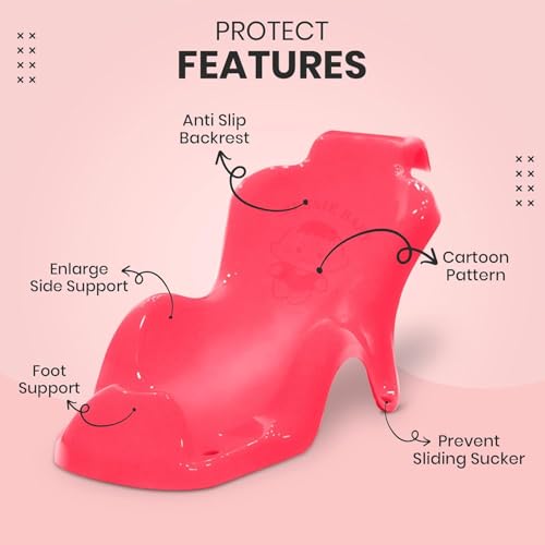 Image of StarAndDaisy Baby Anti Slip Bather /Bath Seat for 0-18 Months for Infant /Toddler - Comfortable & Non Slip Bath Chair