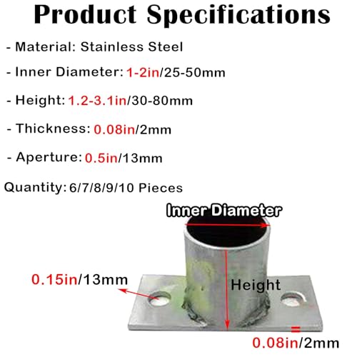 Soporte de columna de madera resistente en acero inoxidable premium 3