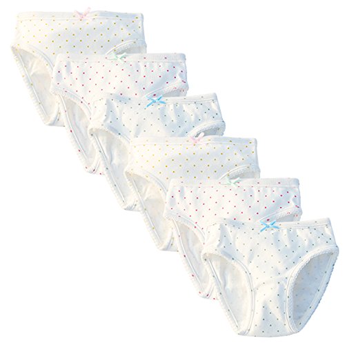 benetia Baby Girls Underwear Panties Cotton 6 -Pack Size 2T 3T White