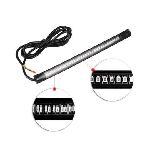 Plaque d'immatriculation moto avec feu LED ruban 48 SMD multifonction