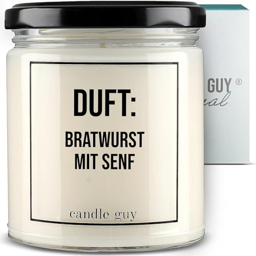 Bougie parfumée saucisse rôtie candle guy : cadeau insolite 100% soja