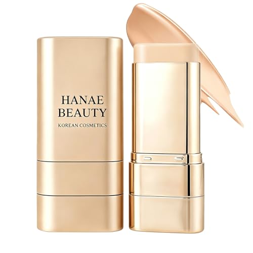 Hanae Korea Foundation Stick Hanae Beauty Korean Dual-Ended Foundation Stick Natural Finish Long-Lasting Coverage for All Skin - Natural Dewy Finish-Nature (1PCS)