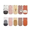 Kyopp 5 Paar Socken Baby Kleinkinder ABS rutschfeste Sock Tiermotive Baumwolle Crew Socks