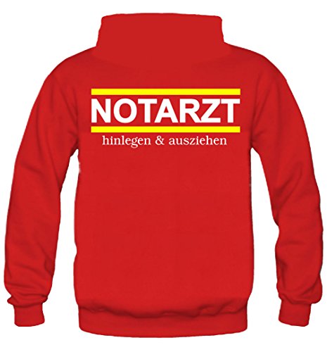 Uglyshirt89 Notarzt Männer und Herren Kapuzenpullover | Kostüm Verkleidung Fasching Karneval Geschenk | FB (M, Rot) Uglyshirt89 Notarzt Männer und Herren Kapuzenpullover | Kostüm Verkleidung Fasching Karneval Geschenk | FB (M, Rot)