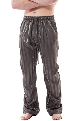 Up2date Fashion Men's Classic Striped Satin Lounge Pants