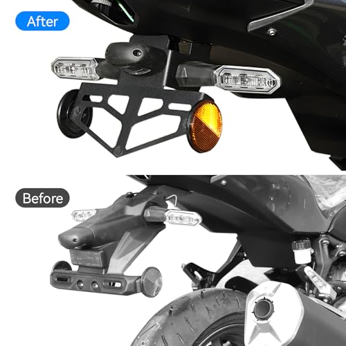 Image of Ninja 500 Z500 Fender Eliminator 2024 2025, Fender Eliminator Kits for Kawasaki Ninja500 Z 500, Rear License Plate Holder Tail Tidy for Kawasaki Ninja 500 Z500 2024 2025 Accessories
