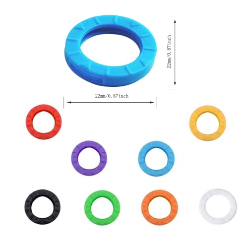 8 Stück Schlüsselkappen, Rund Schlüssel Kappen, Silikon Key Caps Covers, für Hausschlüssel-Etiketten