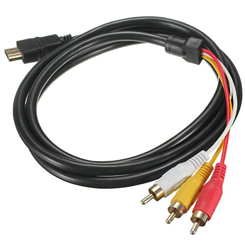 Adaptateur Câble Audio Vidéo HDMI 1080P mâle vers 3RCA AV 1,5M/5Pieds Tuoservo
