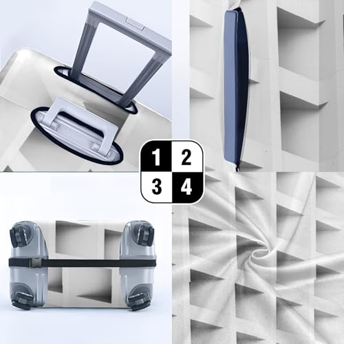 Travel Luggage Cover Suitcase Protector Scratch-Resistant Fit Not Included Suitcase White Cubby Shelf Window Building XL-30-32in4