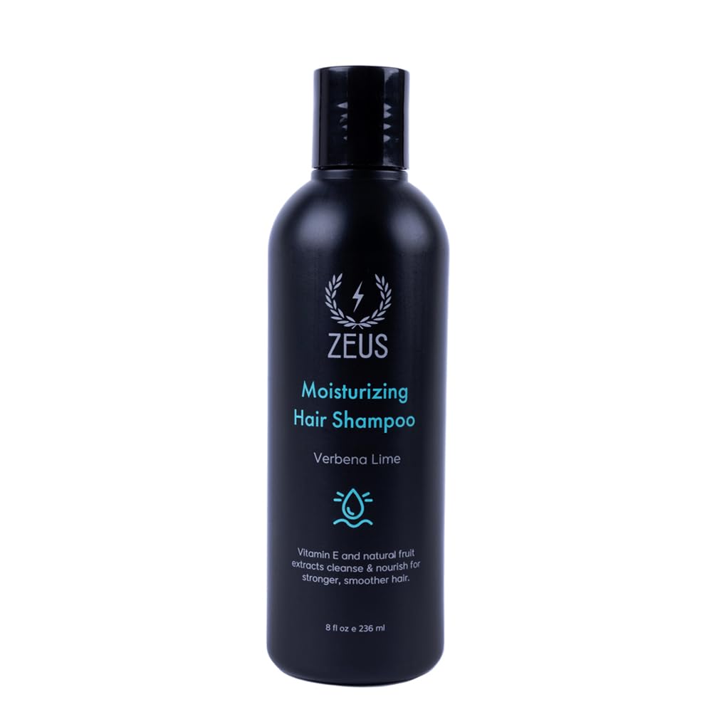ZEUS Daily Moisturizing Shampoo for Men with Natural Fruit Extracts to Cleanse, Strengthen, Hydrate, Nourish and Smooth Hair for Lasting Strength & Shine (Made in USA) 8 oz.