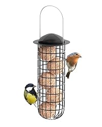 iBorn Comederos de Metal para Aves con Bolas de Gr...: 【Paquete de 1 comedero de bola de grasa】El comedero para bolas de grasa ayuda a atraer muchos tipos de pájaros silvestres a tu jardín y patio. El colgador se puede colocar en el soporte de alimentación de pájaros, estación de alimentación, gancho de ...