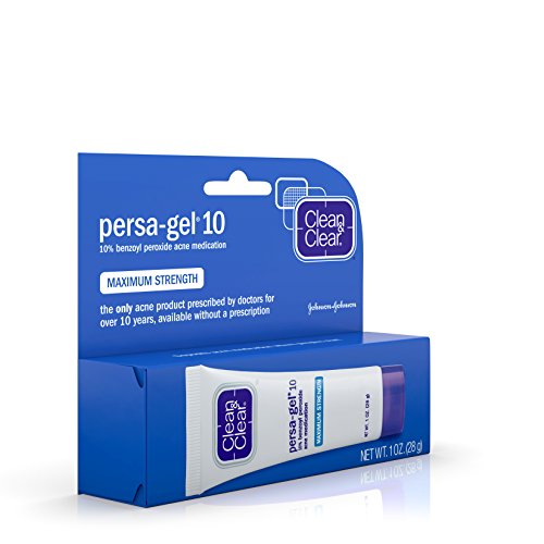 Image of Clean & Clear Persa-Gel 10 Acne Medication Spot Treatment with Maximum Strength 10% Benzoyl Peroxide, Pimple Cream & Acne Gel Medicine for Face Acne with Benzoyl Peroxide Medication, 1 oz (Pack of 6)
