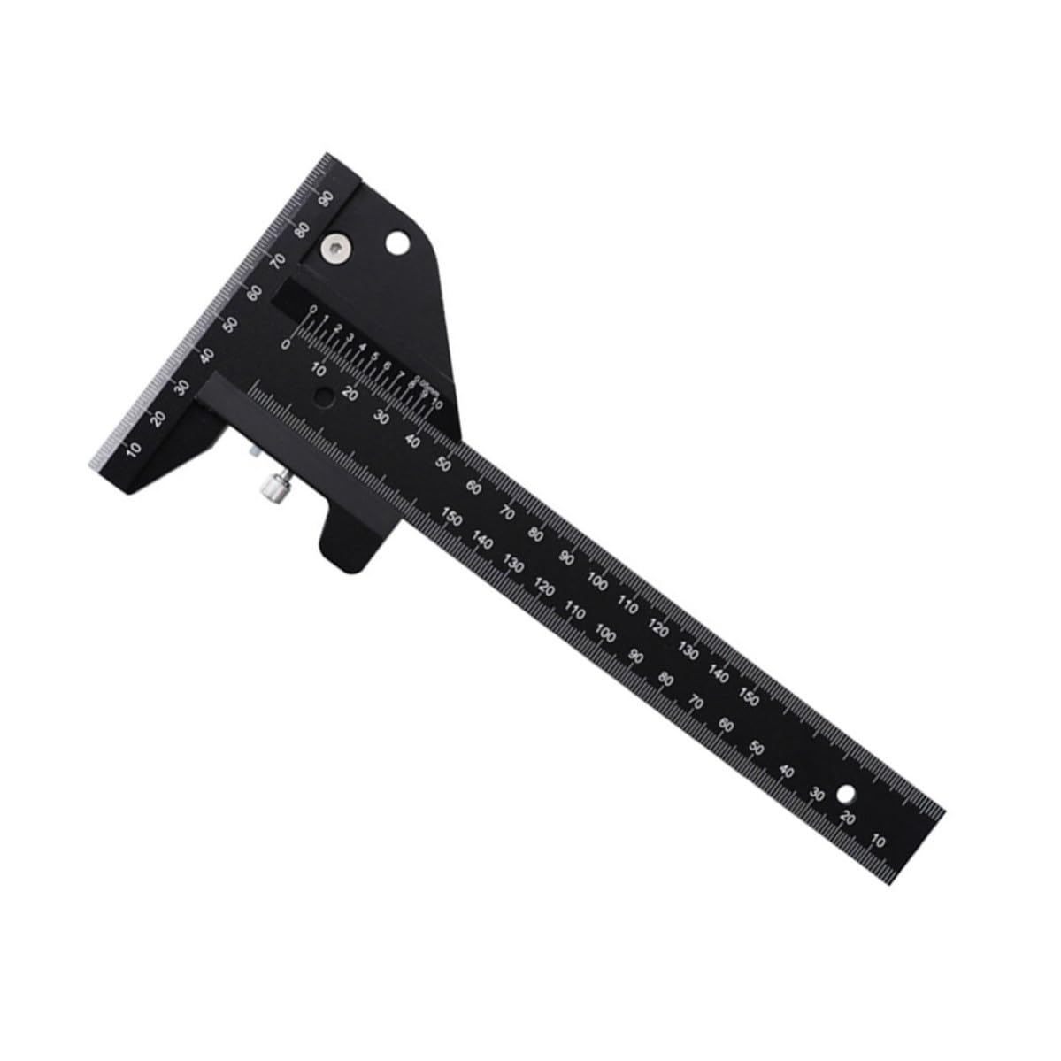 Regla en T de Aluminio para Carpintería, 0-210mm, Negra