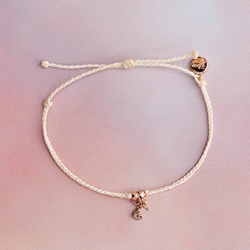 Pura Vida Rose Gold-Plated Disney Ariel Charm Bracelet - Adjustable Band, Brand Charm - Vanilla4