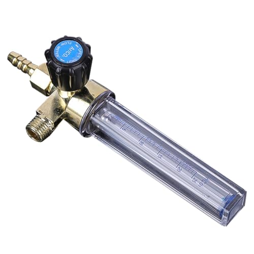 NAMOARLY Riduttore di Pressione Argon in Lega con Flussometro Trasparente per Bombole e Saldatura Professionale Manometro Facile Lettura Design Leggero e Resistente