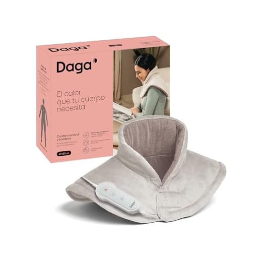 Daga, Almohadilla Térmica Confort Cervical y Hombros, Tecnología Intellisense, Doble Tejido, Multitemporizador, 4 Temperaturas, 47x52 cm