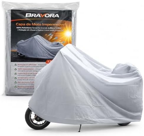 Capa Moto Impermeável UV 2,30x1,30m Universal 100% Polietileno