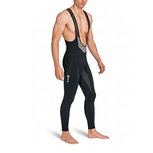 Skins Mens Compression Cycle Bib Long Tights, Black, Small #TOP3