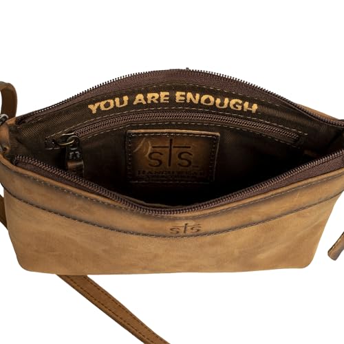 STS Ranchwear Womens Baroness Grace Distressed Brown Leather Crossbody Bag3
