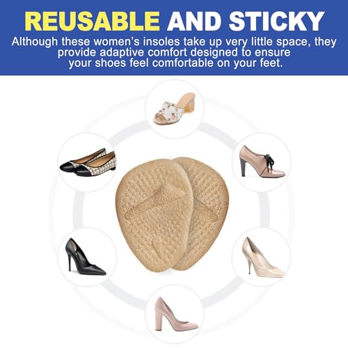 2 pares de cojines para la bola del pie para tacones de mujer miniatura 5