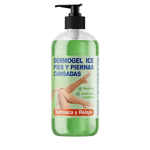 Gel Efecto Frío para Pies y Piernas Cansadas, Hinchadas o con Varices - 500 ml - Sensación de Alivio y Bienestar - Refrescante, antiinflamatorio y relajante. Estimula la circulación