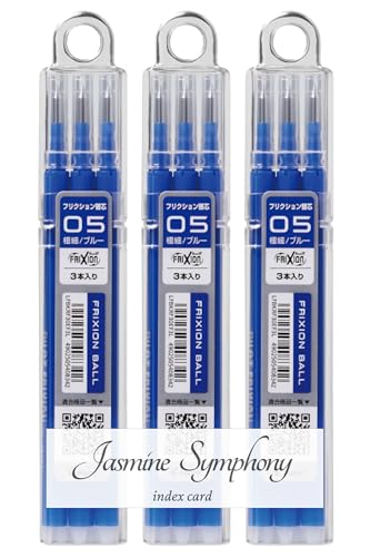 �t���N�V���� �{�[���p ��F�^�C�v �֐c 0.5mm �t���N�V�����C���L LFBKRF30EF �y �ւ��c �� 3�{�� ×3 (���v9�{), Jasmine Symphony index card 1�� �z