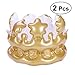 Produktbild BESTOYARD 2 STÜCKE Aufblasbare Crown Party Hüte Königin König Kronen Neuheit Aufblasbare sprengen Spielzeug Festival Geburtstag Party Favor Kinder Geschenk (Golden)