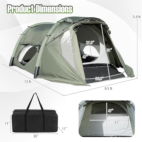 Carpa Inflable Tangkula para 5-7 Personas con Porche miniatura 6