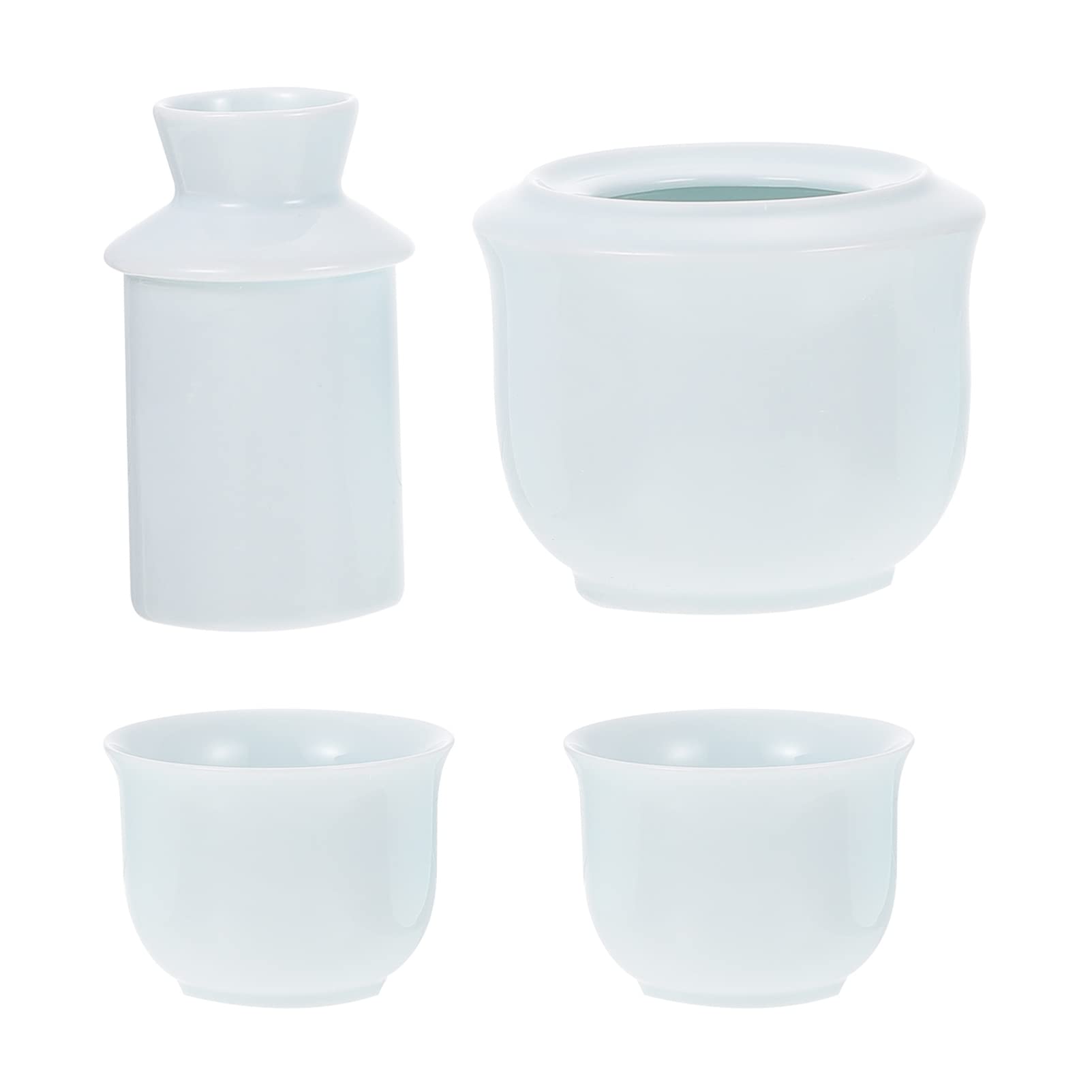 Tasse à saké traditionnelle, verres à vin en céramique, 2 ensembles de tasses en porcelaine, bouilloire de bureau en verre, chauffe-boissons chaudes et service de boissons chaudes, style japonais, ave
