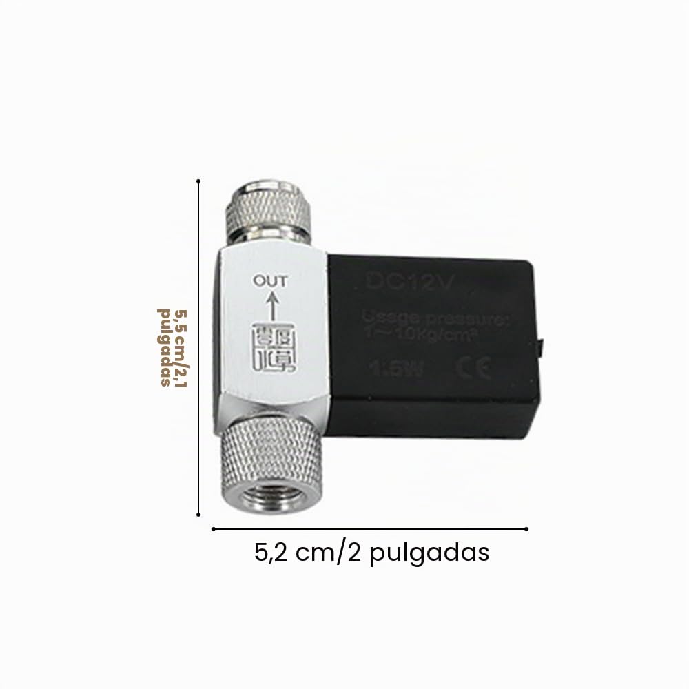 DONGKER Válvula solenoide de CO2 con controlador de temporizador, CC 12 V, cabezal individual/doble para acuario, regulador de CO2, válvula de motor de temporización para el crecimiento de plantas