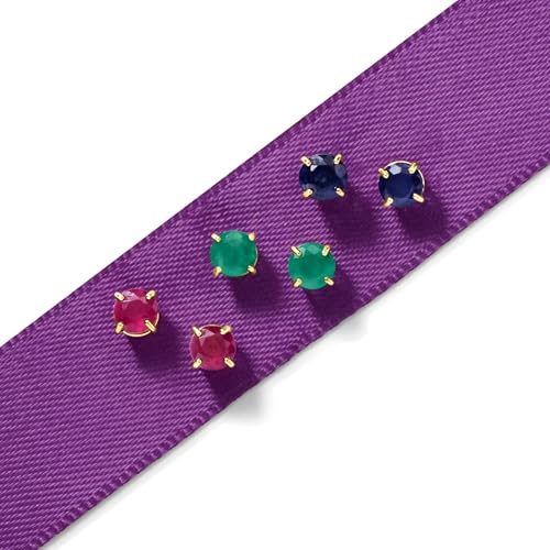 Ross-Simons 0.60 ct. t.w. Round Sapphire Stud Earrings in 14kt Yellow Gold4