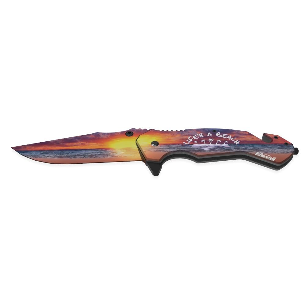 Outdoor Knives, Wildlife Pocket Knife, Digital Printing On Blade
