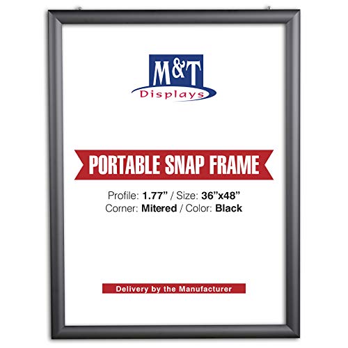 M&T Displays Portable Snap Frame, Poster Size, 1.77