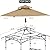 ONTHEWAY 5FT x 8FT Double Tiered Replacement Canopy Grill BBQ Gazebo Roof Top, for Gazebo Model L-GZ238PST-11 Only