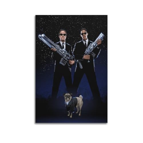 GBHEVEWV Póster de película de hombres en negro, pintura decorativa, lienzo, póster de pared e imagen artística moderna para decoración de dormitorio familiar, 20 x 30 cm