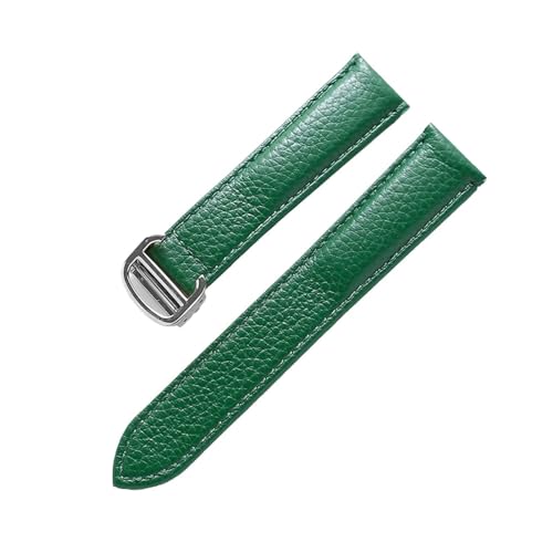 Remplacer bracelet montre usé par ce cuir vert souple de 15mm