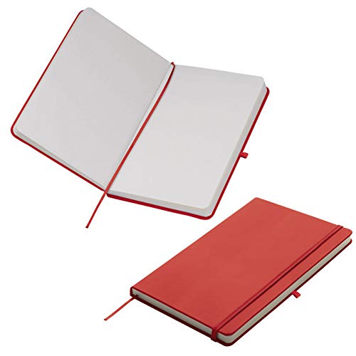 Notizbuch / DIN A5 / 160 S. / blanko / samtweiches PU Hardcover / Farbe: rot Cover