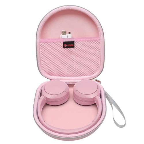 XANAD Funda para Sony WH-CH520 Auriculares Bluetooth Inalámbricos, Bolsa Protectora Compacta para Viajes, Trabajo y Uso Diario (Rosado)