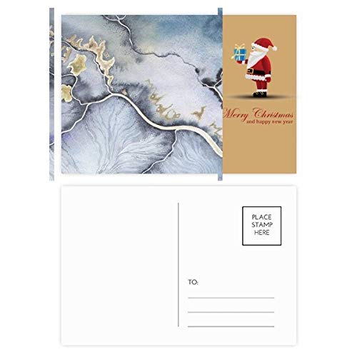 Cartes postales Père Noël encre abstraite, édition artistique aquarelle