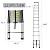 TINVHY Telescopic Ladder 3.8M/12.5Ft Aluminum Collapsible Retractable Portable Extension Ladder for Household or Outdoor Work 330lbs Capacity