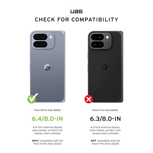 Image of Urban Armor Gear UAG Mouve - 2 Piece Case with Magnetic Charging Transparent Military Grade Dropproof Protective Case /Cover Designed for Google Pixel 10 Pro Fold (Military Drop Tested) - Ash /Black