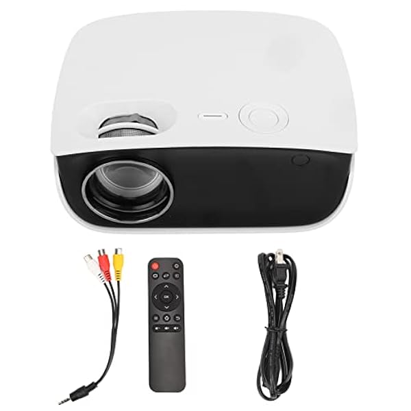 TOUISEDGI Home Theatre-projector, Duurzame Mini Smart High Brightness 1080P Full HD-filmprojector Voor Thuis Buiten AC100‑240V(American Standard)