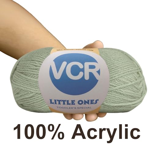Image of VCR Pastel Pista Green Yarn, 100 Grams Hank, 190 Meters Length, Acrylic Ball for Crochet and Knitting, Soft Crosia Threads, Pack of 1 Yarn, Suitable for DIY Crafts