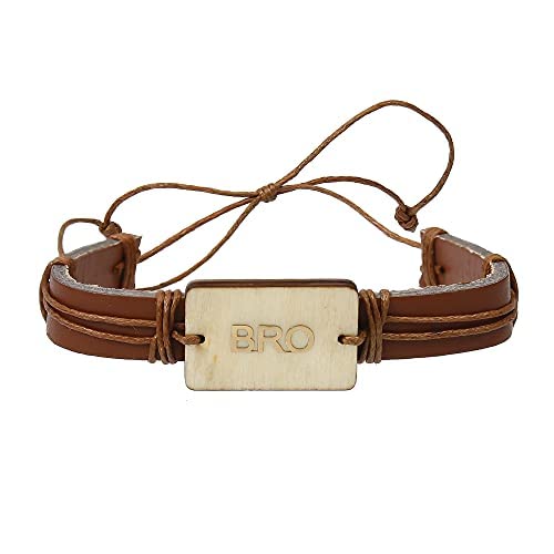 eCraftIndia Brown Bro Word Bracelet Rakhi with Roli Chawal Pack - Rakhi for Brother (B09BB2XL6Y) Amazon Price History, Amazon Price Tracker