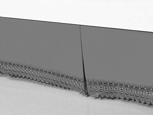 Elegant Comfort Lace Fringe Bed Skirt, 15-inch Drop