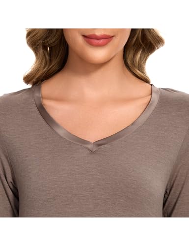 Image of GYS Womens Bamboo Viscose Nightgown Super Soft Lightweight Night Shirts for Sleeping
